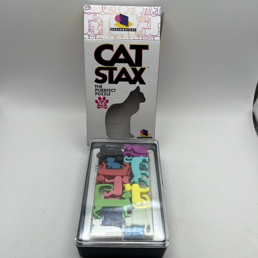 Cat Stax The Purrfect Puzzle Brainwright 48 Challenges Game